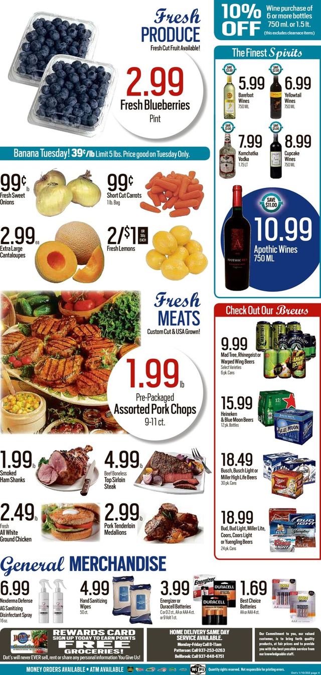 Dot's Market Ad from 01/11/2021