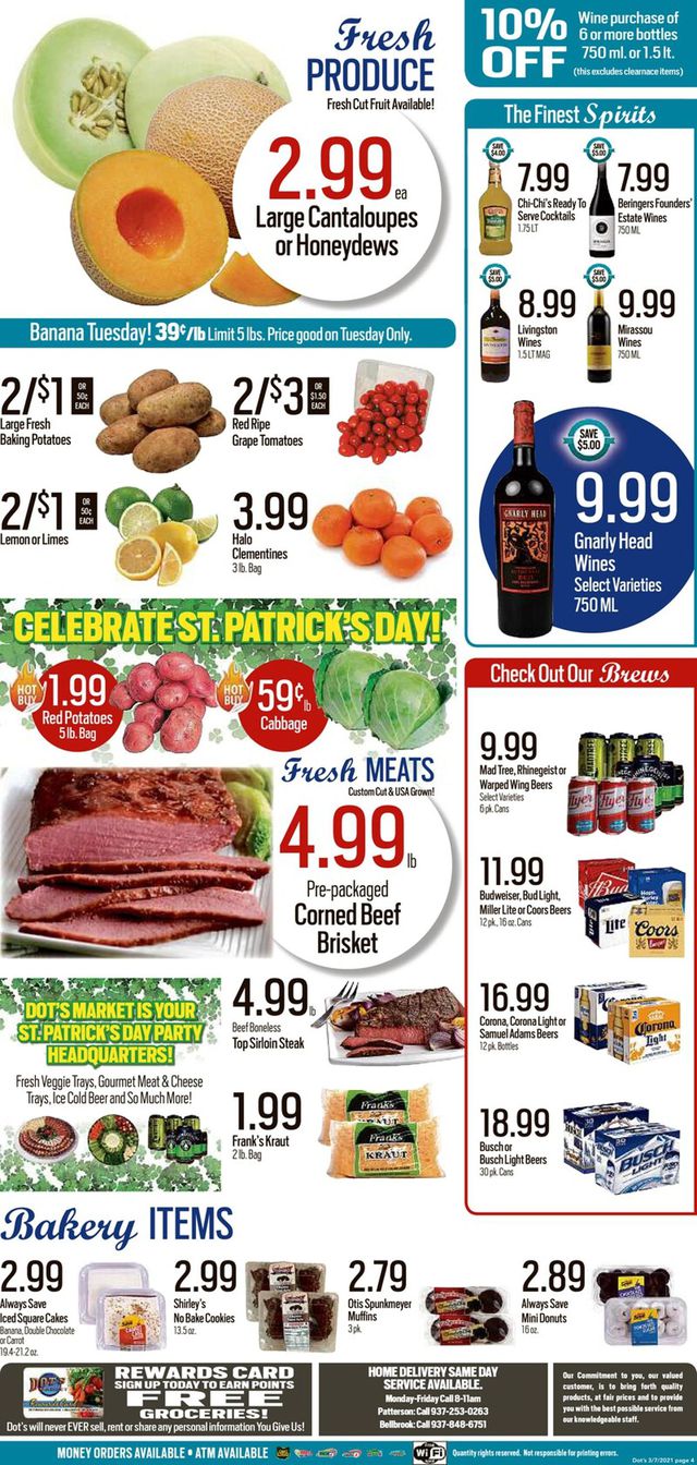 Dot's Market Ad from 03/08/2021