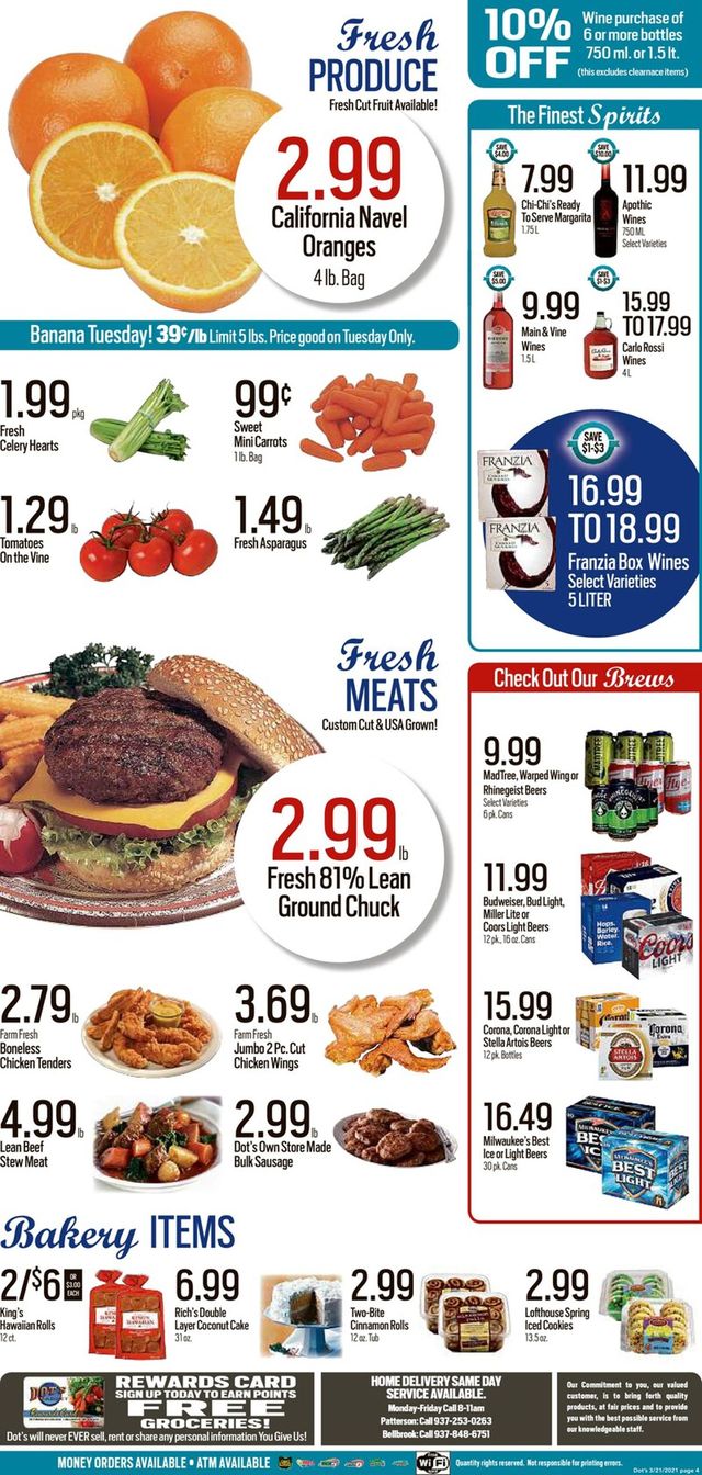 Dot's Market Ad from 03/22/2021