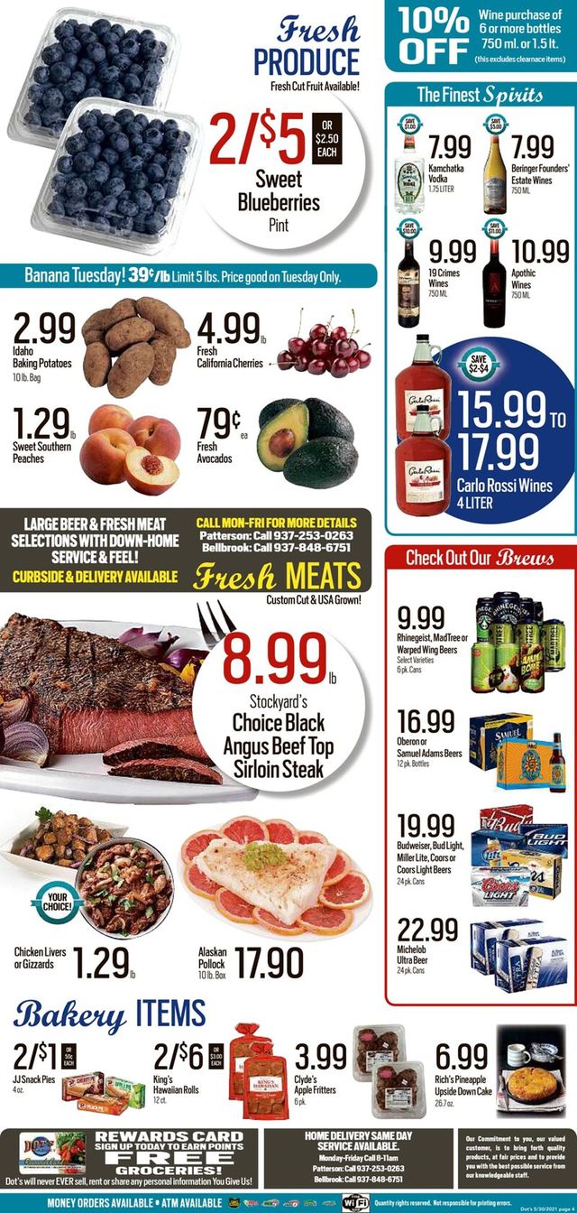 Dot's Market Ad from 06/01/2021