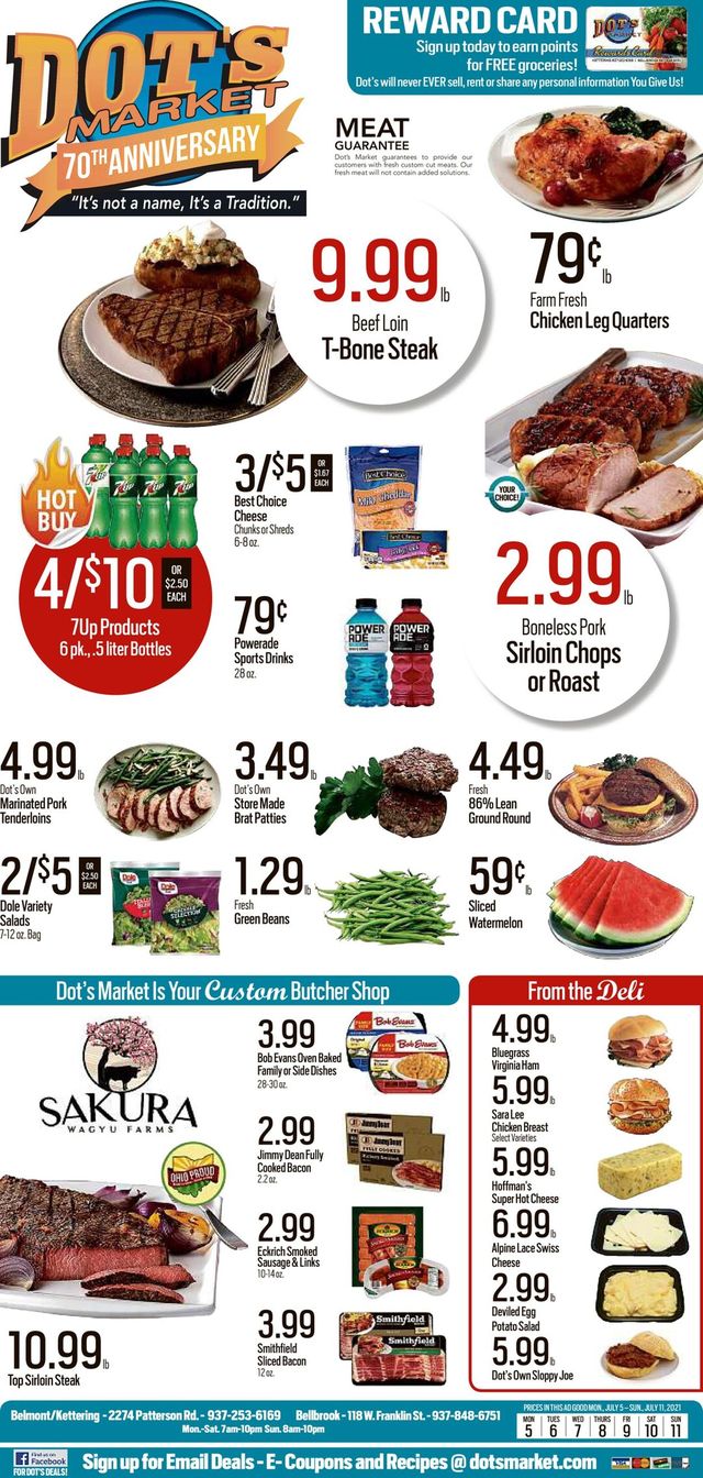 Dot's Market Ad from 07/05/2021