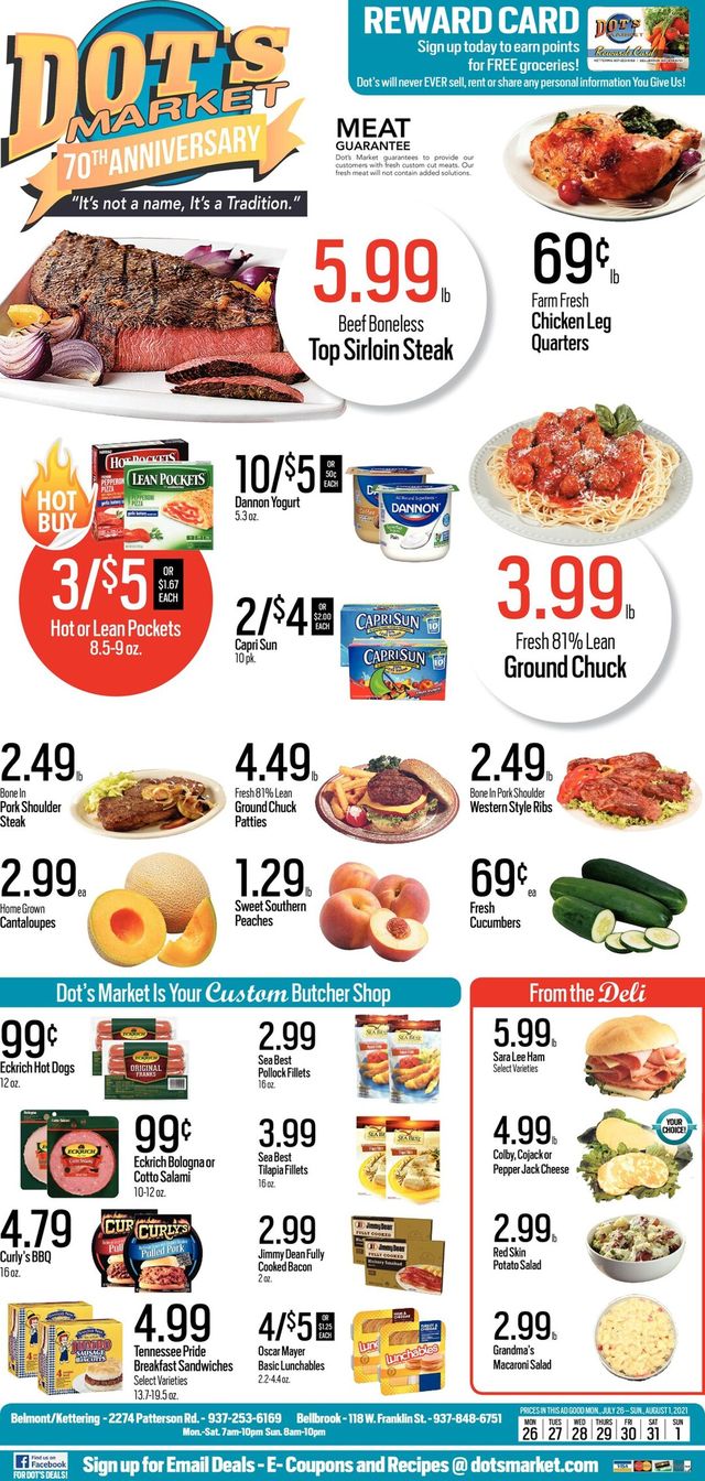 Dot's Market Ad from 07/26/2021