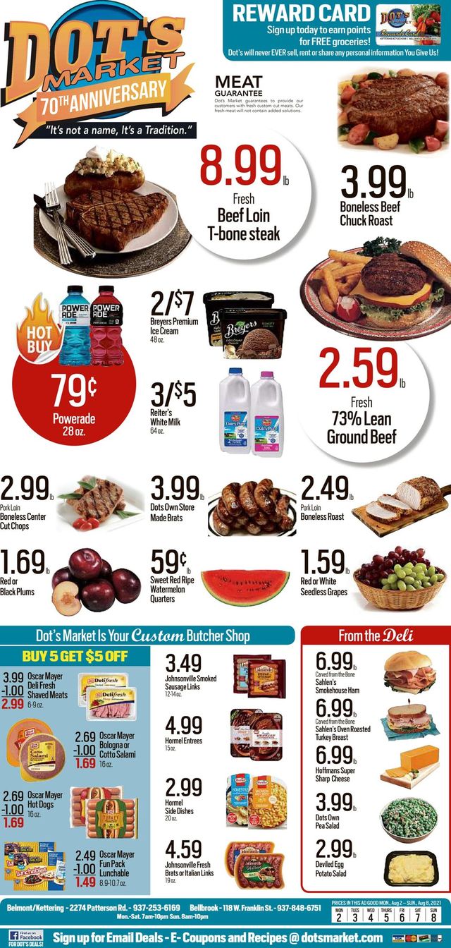 Dot's Market Ad from 08/02/2021