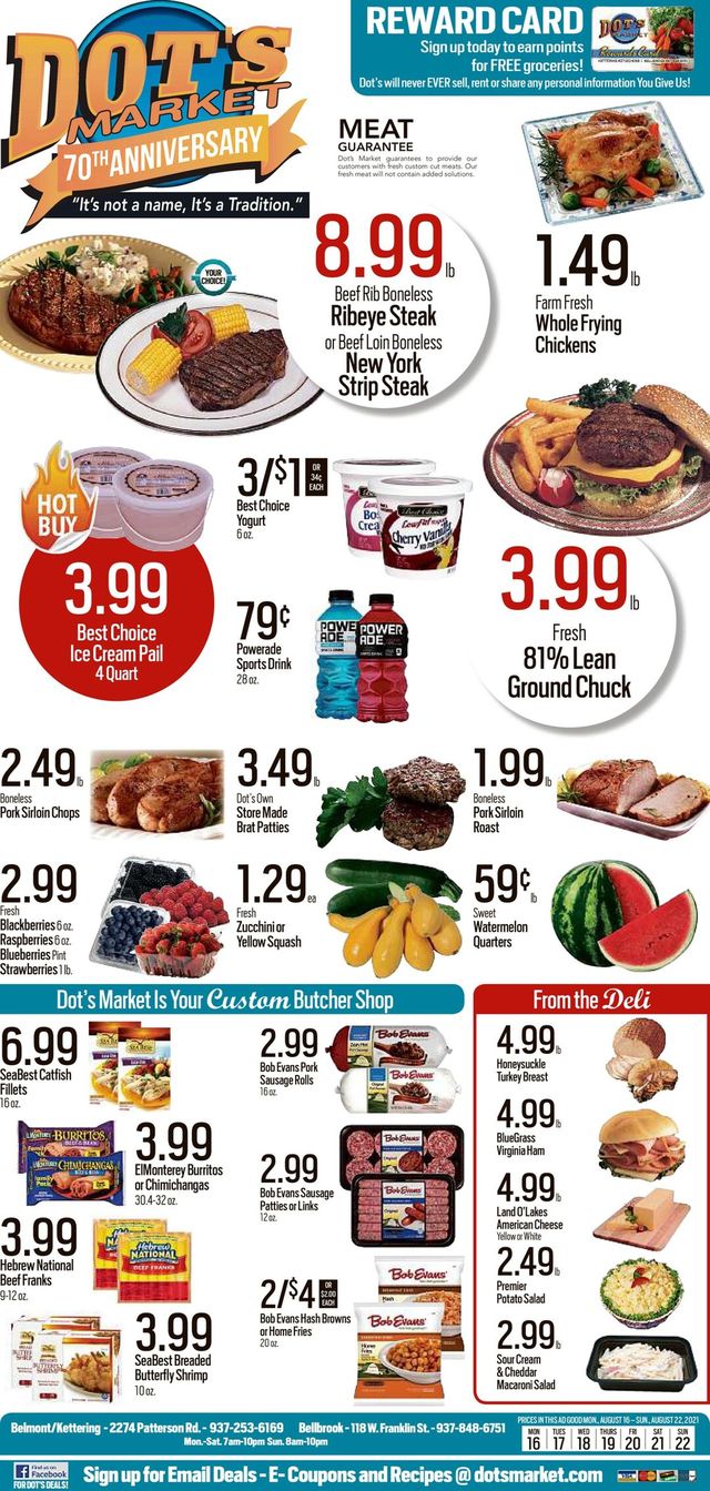 Dot's Market Ad from 08/16/2021