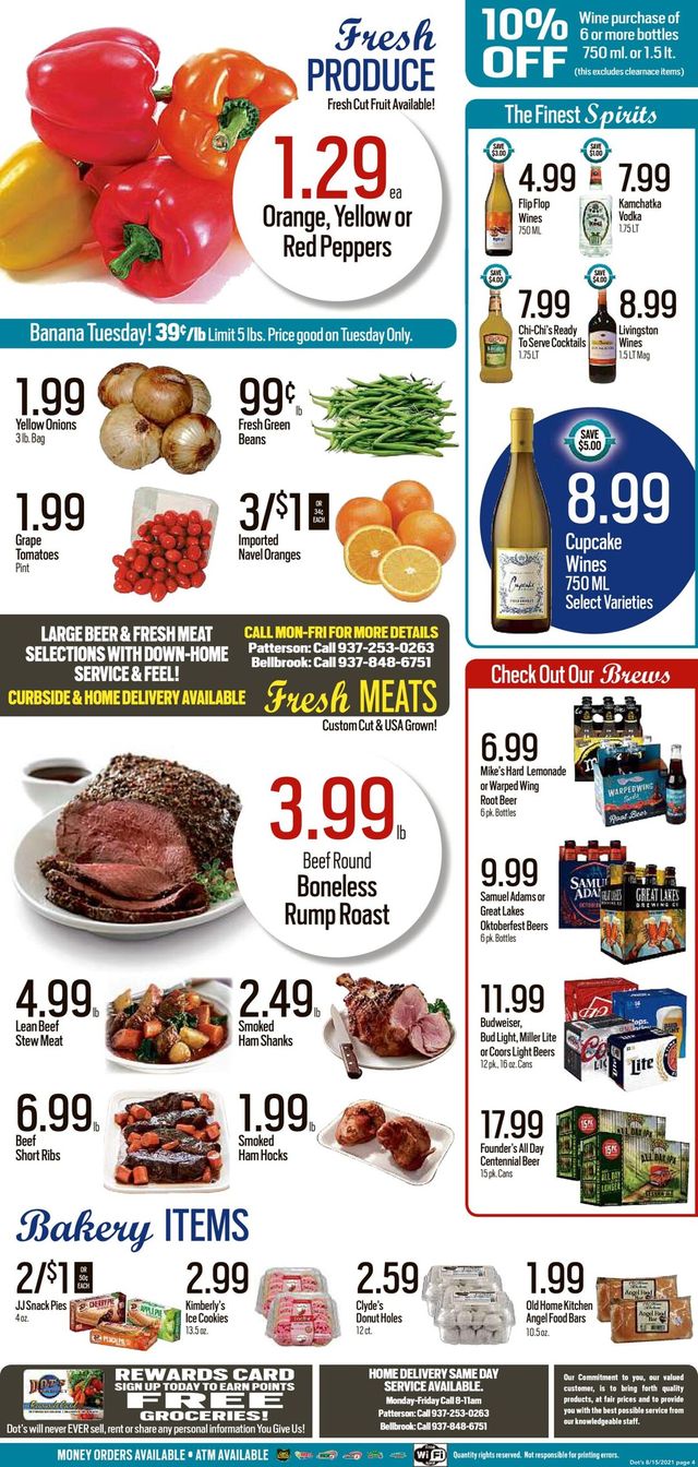 Dot's Market Ad from 08/16/2021