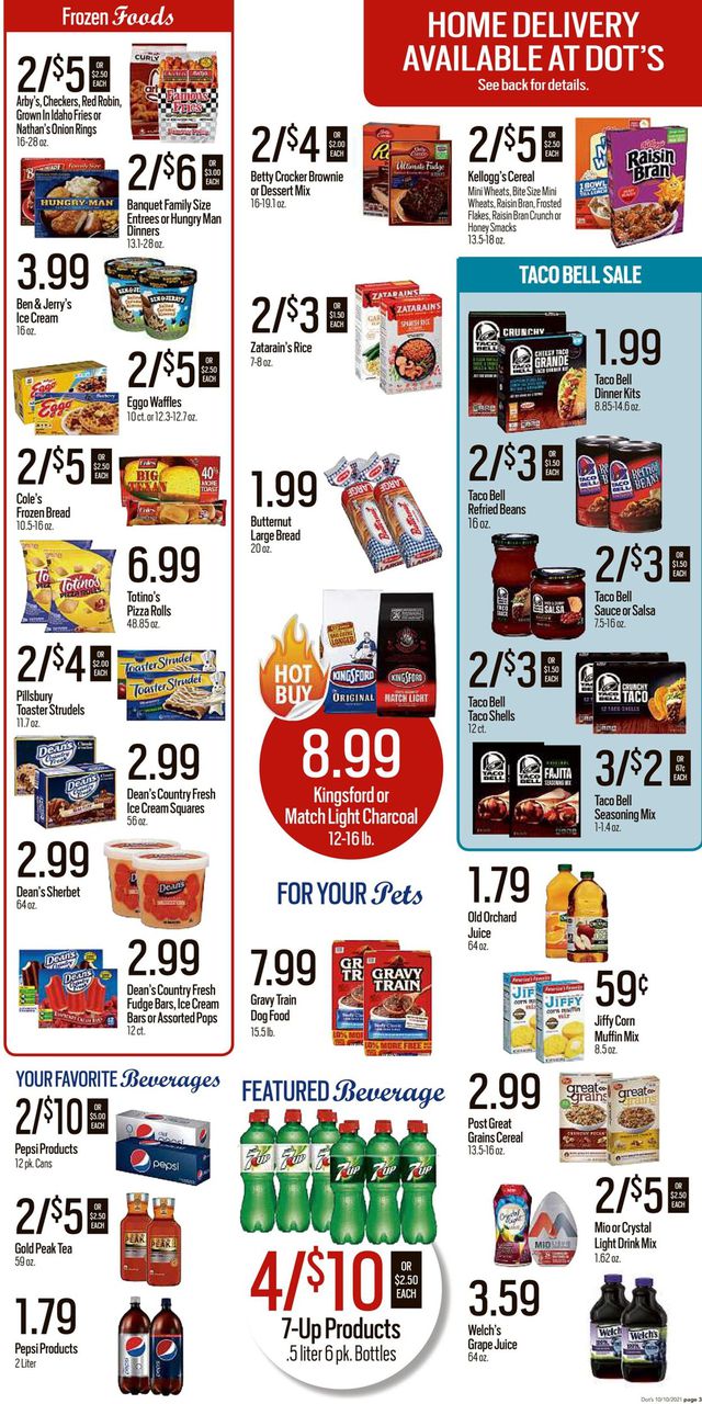 Dot's Market Ad from 10/11/2021
