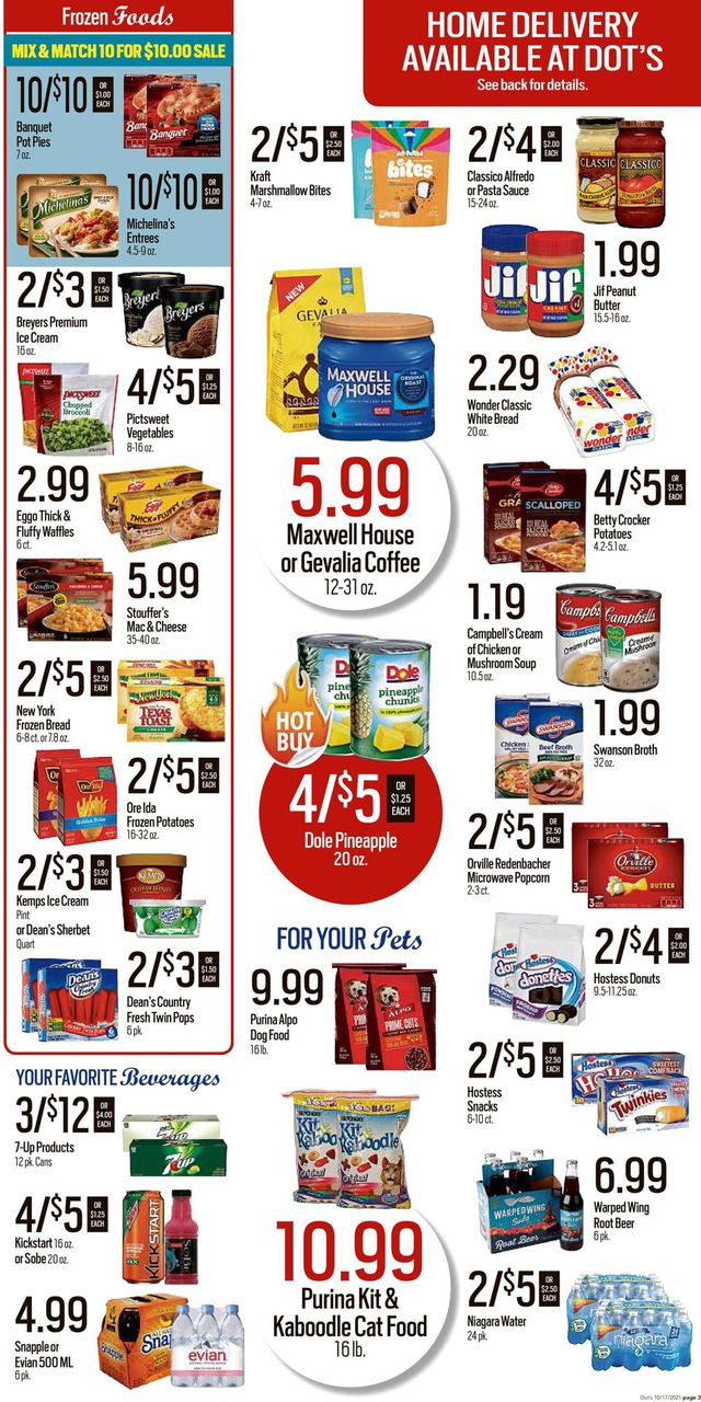 Dot's Market Ad from 10/18/2021