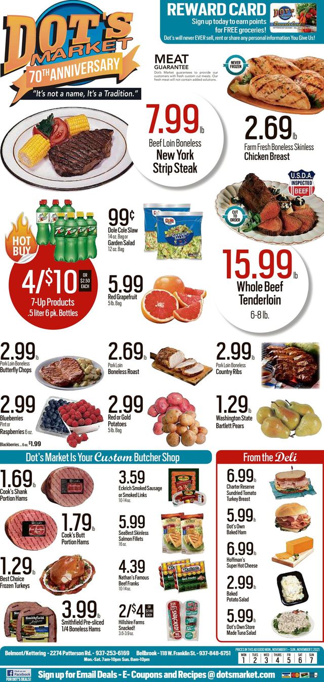 Dot's Market Ad from 11/01/2021
