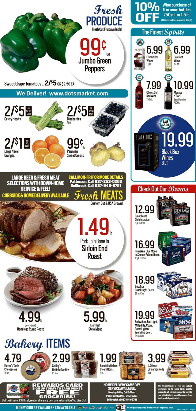Dot's Market Ad from 11/29/2021