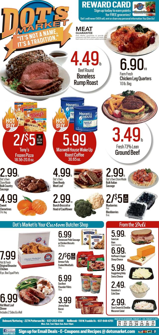 Dot's Market Ad from 02/21/2022