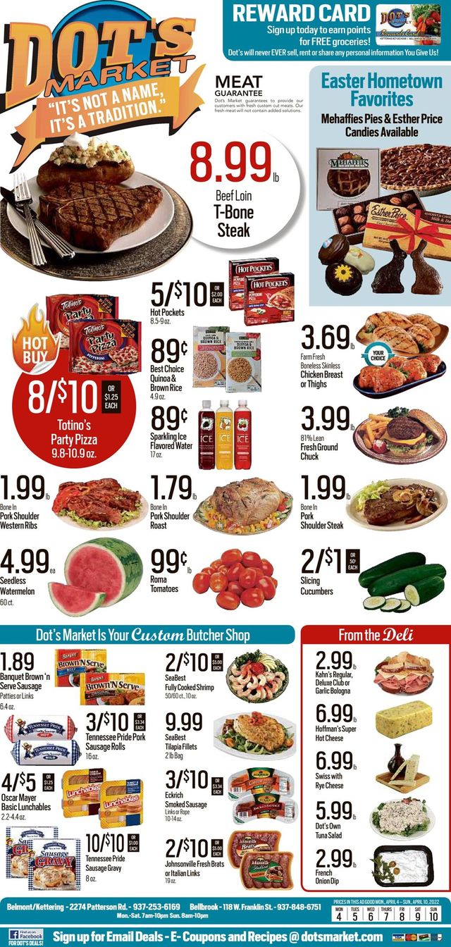 Dot's Market Ad from 04/04/2022