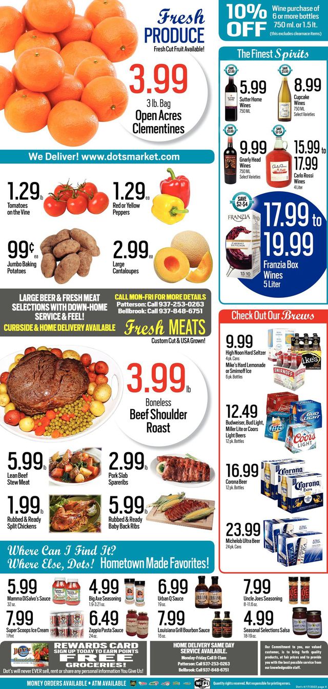 Dot's Market Ad from 04/18/2022