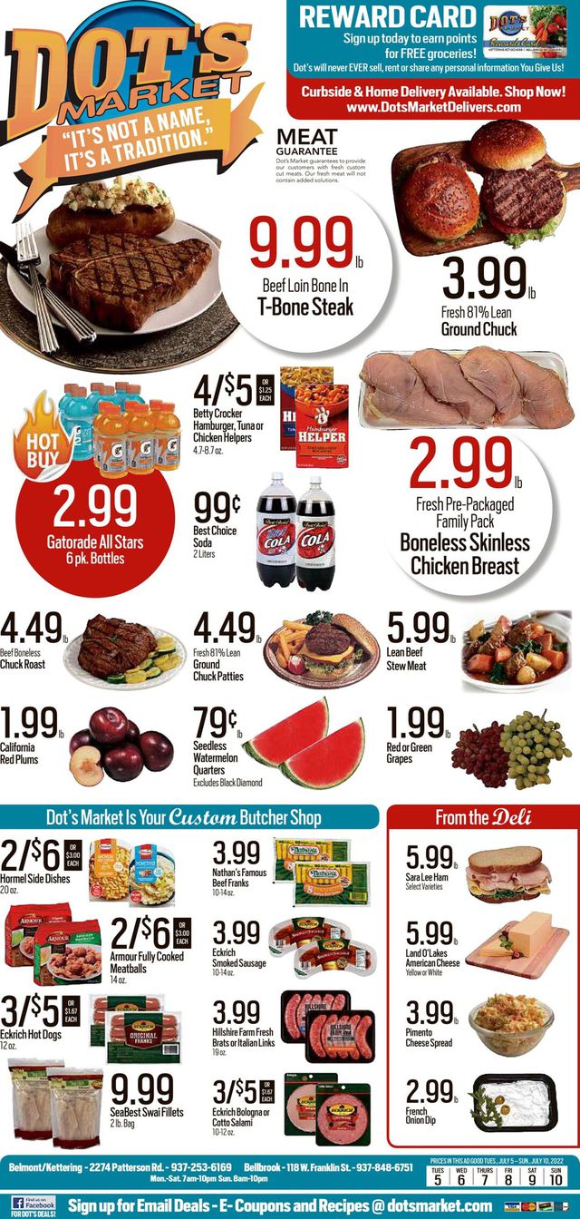 Dot's Market Ad from 07/05/2022