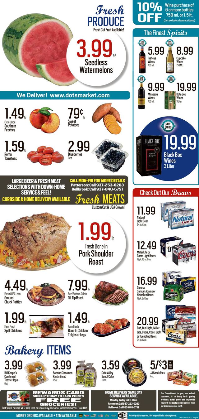 Dot's Market Ad from 07/18/2022