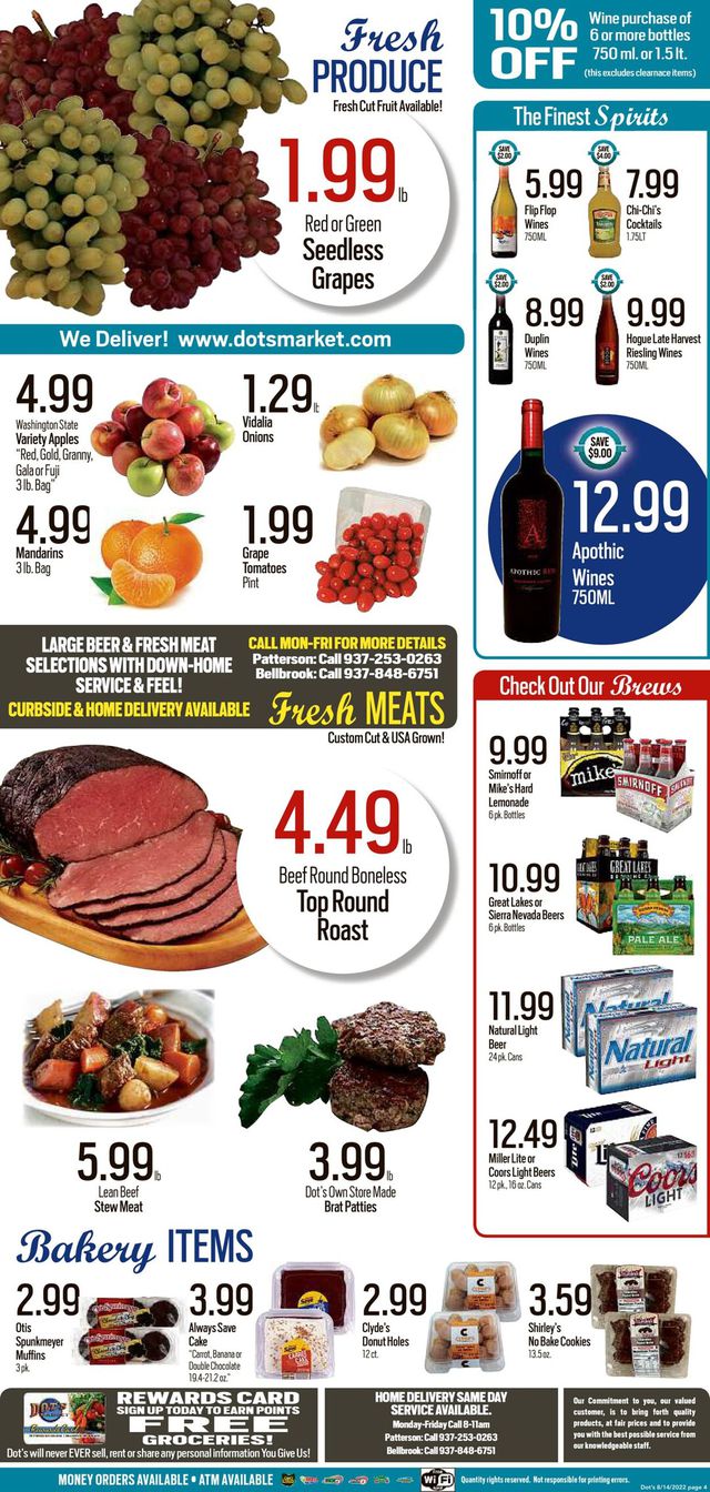 Dot's Market Ad from 08/15/2022