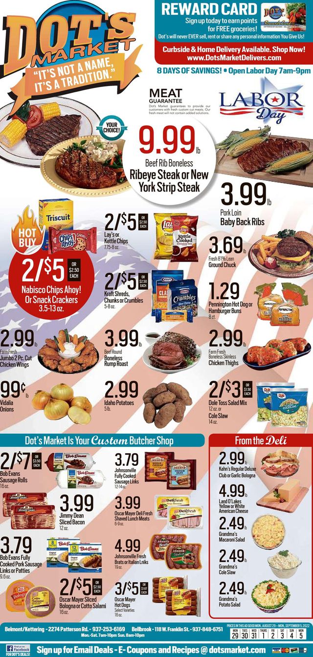 Dot's Market Ad from 08/29/2022