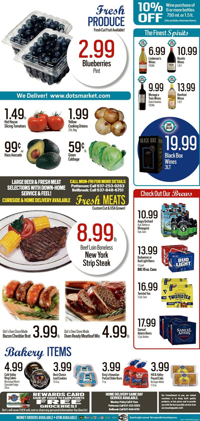 Dot's Market Ad from 10/10/2022