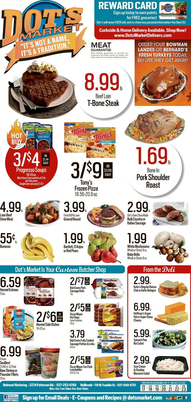 Dot's Market Ad from 10/17/2022