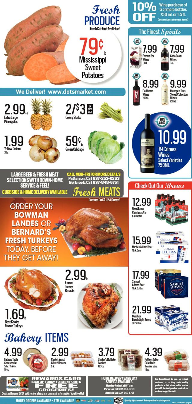 Dot's Market Ad from 10/31/2022