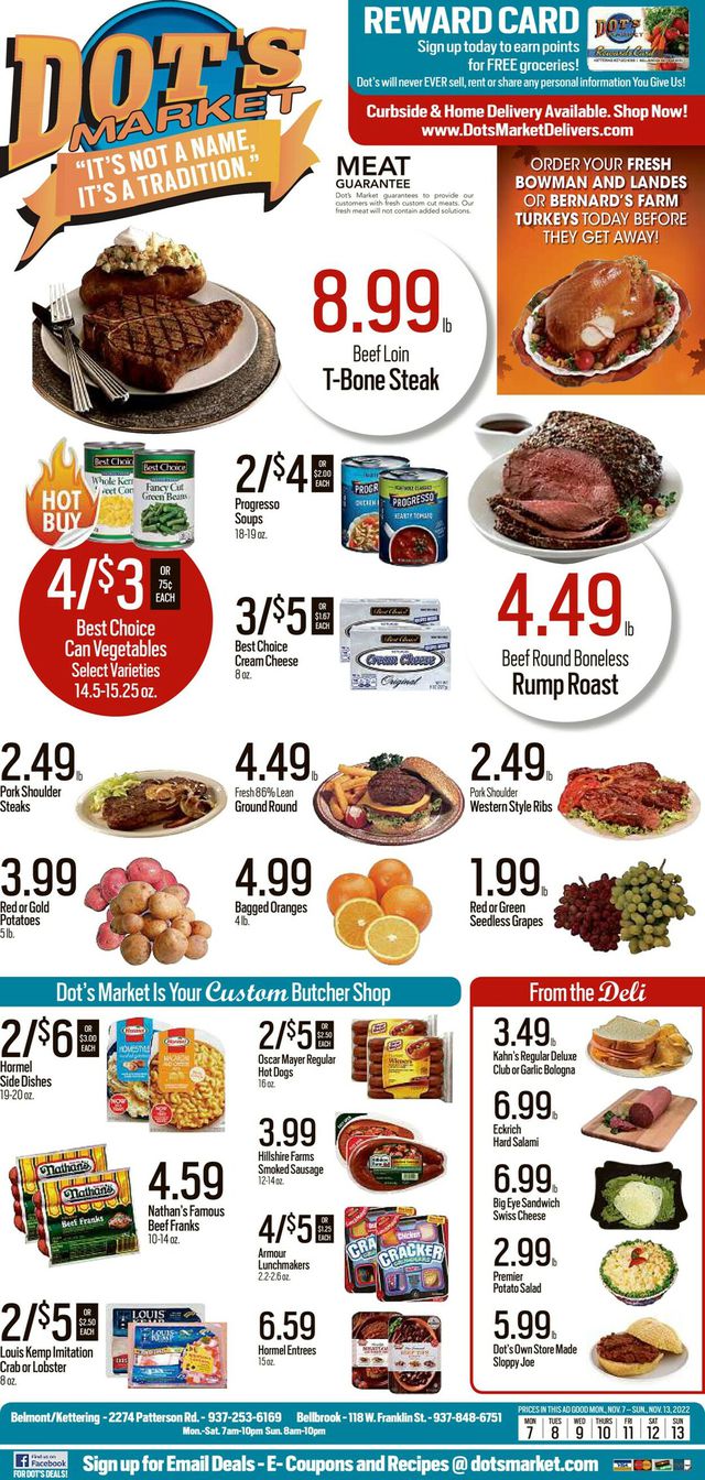 Dot's Market Ad from 11/07/2022