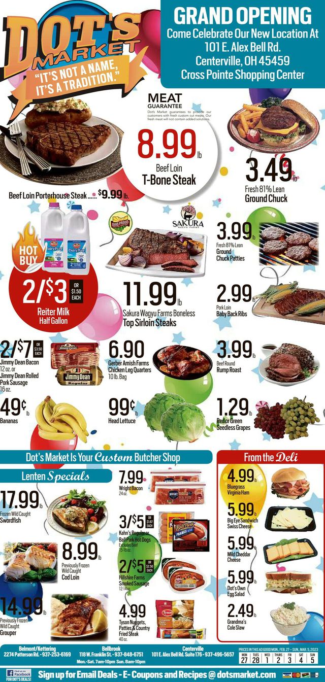 Dot's Market Ad from 02/27/2023