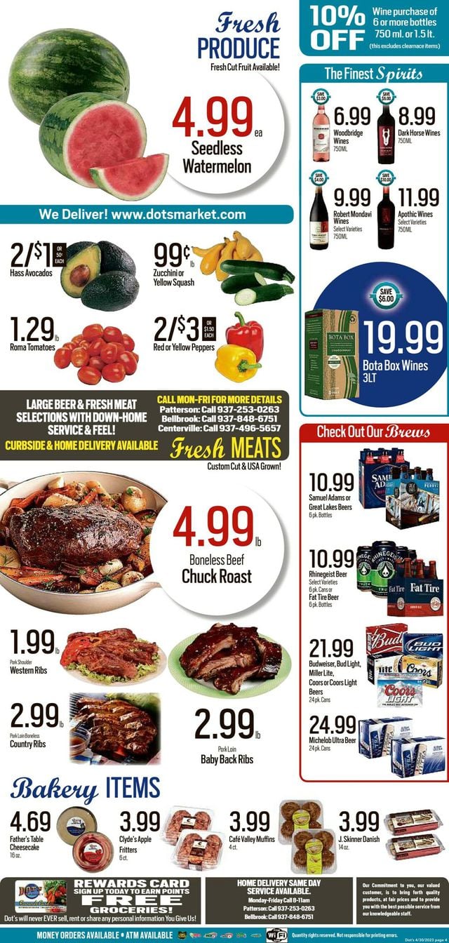 Dot's Market Ad from 05/01/2023
