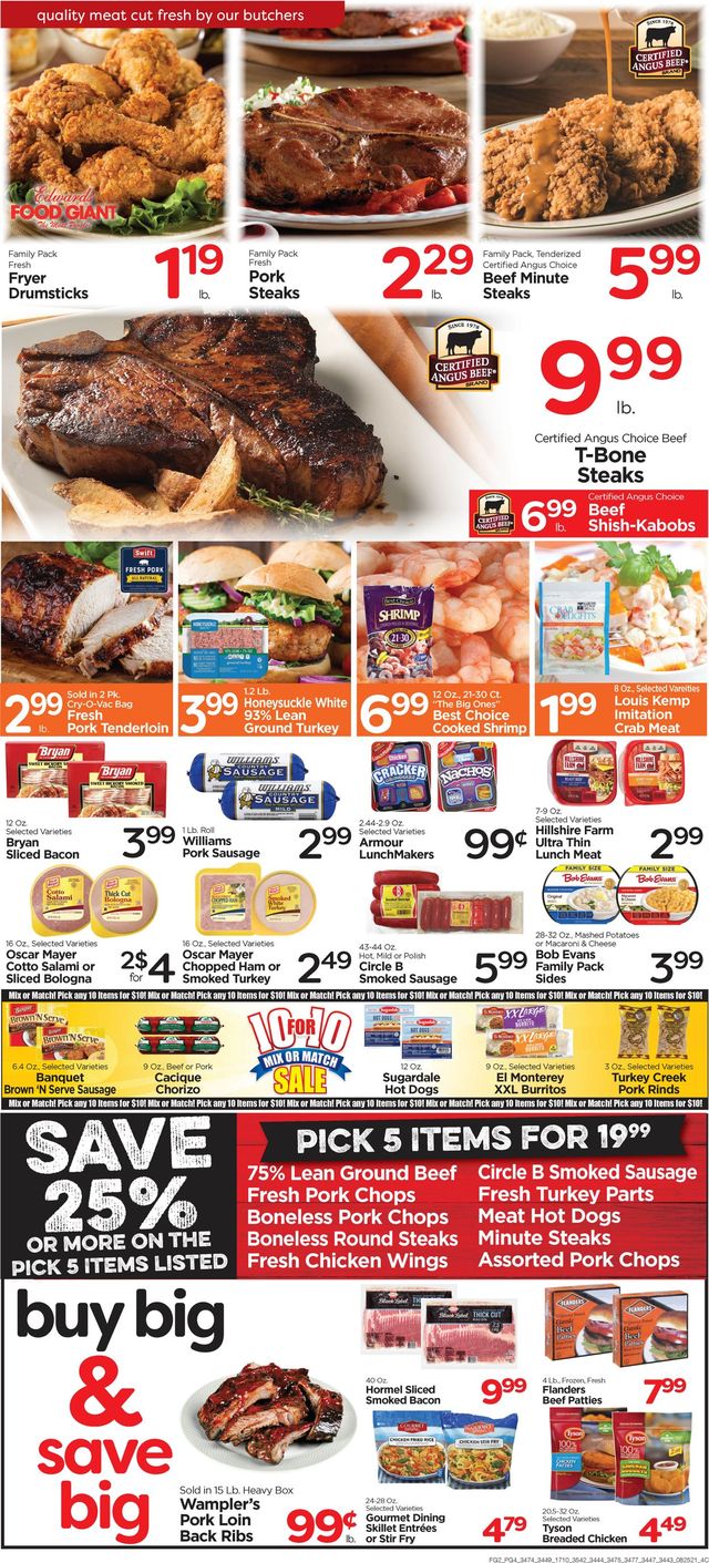 Edwards Food Giant Ad from 08/25/2021