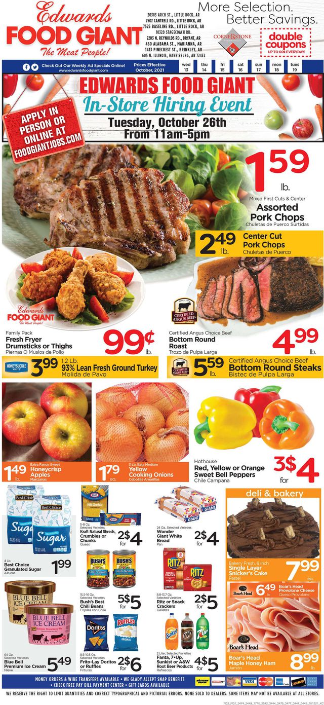 Edwards Food Giant Ad from 10/13/2021