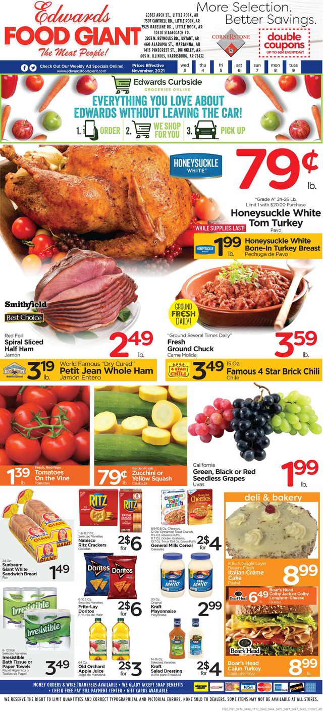 Edwards Food Giant Ad from 11/03/2021