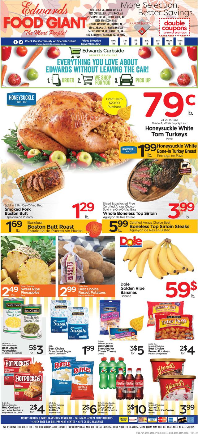 Edwards Food Giant Ad from 11/10/2021