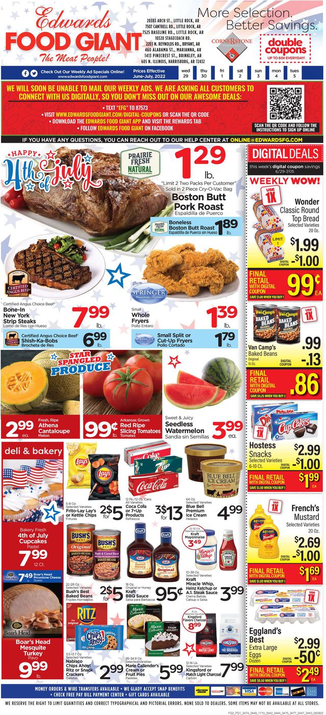 Edwards Food Giant Ad from 06/29/2022