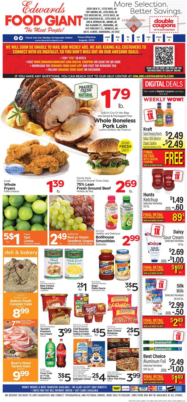 Edwards Food Giant Ad from 08/03/2022