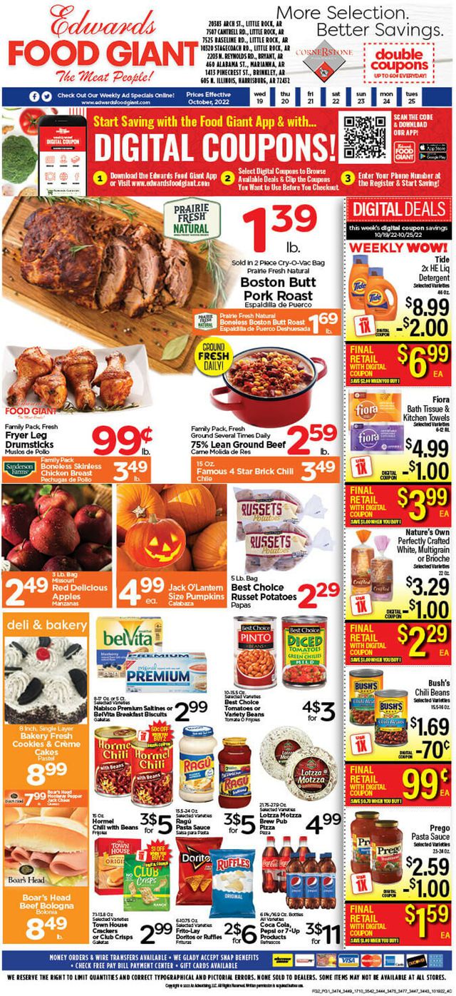 Edwards Food Giant Ad from 10/19/2022