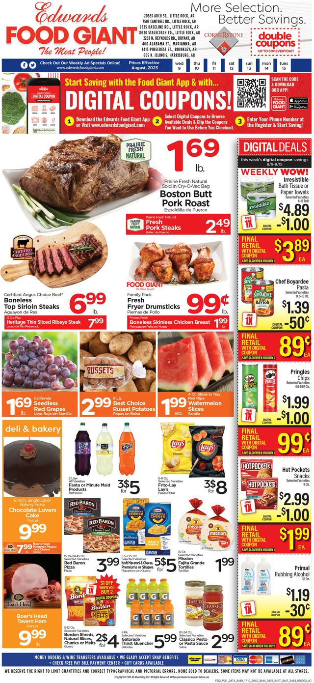 Edwards Food Giant Ad from 08/09/2023