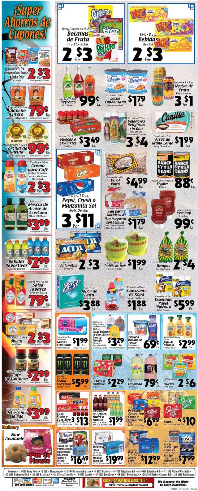 El Ahorro Supermarket Ad from 10/28/2020