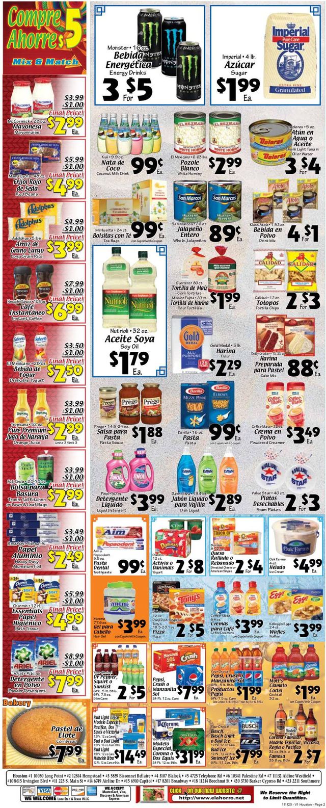 El Ahorro Supermarket Ad from 11/11/2020