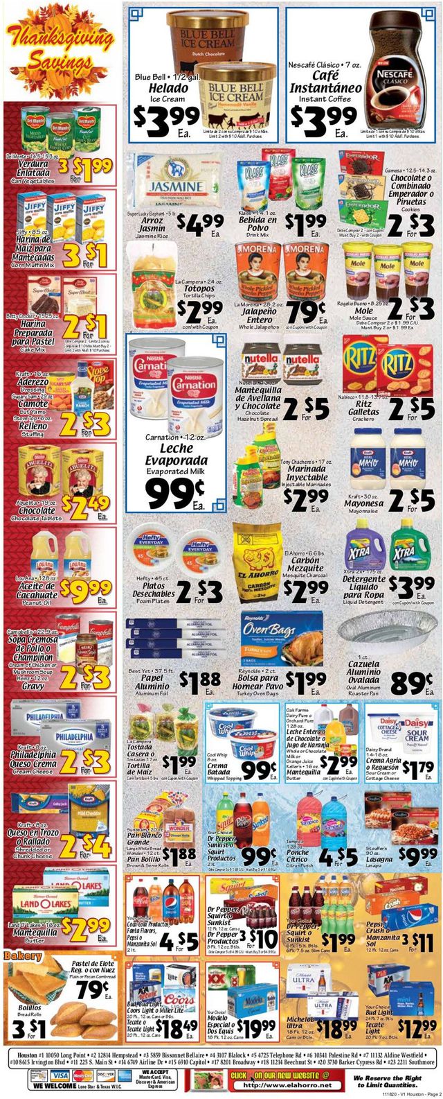 El Ahorro Supermarket Ad from 11/18/2020