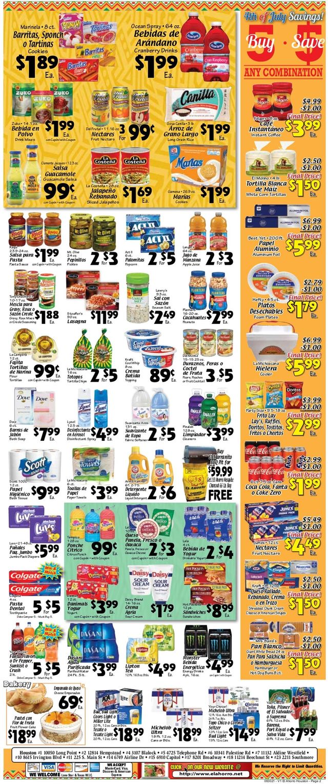 El Ahorro Supermarket Ad from 06/30/2021