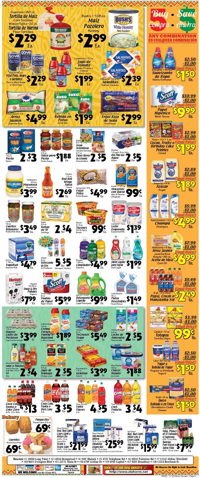 El Ahorro Supermarket Ad from 10/06/2021
