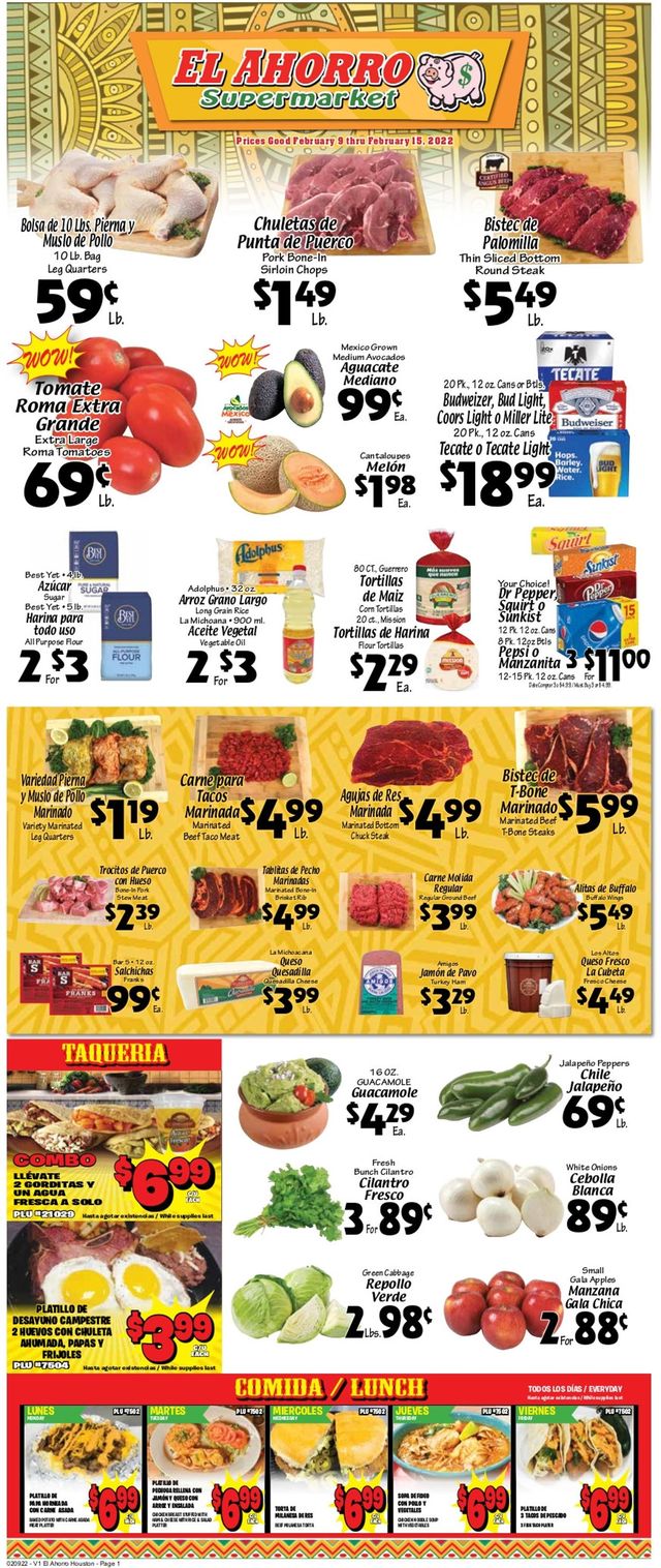 El Ahorro Supermarket Ad from 02/09/2022