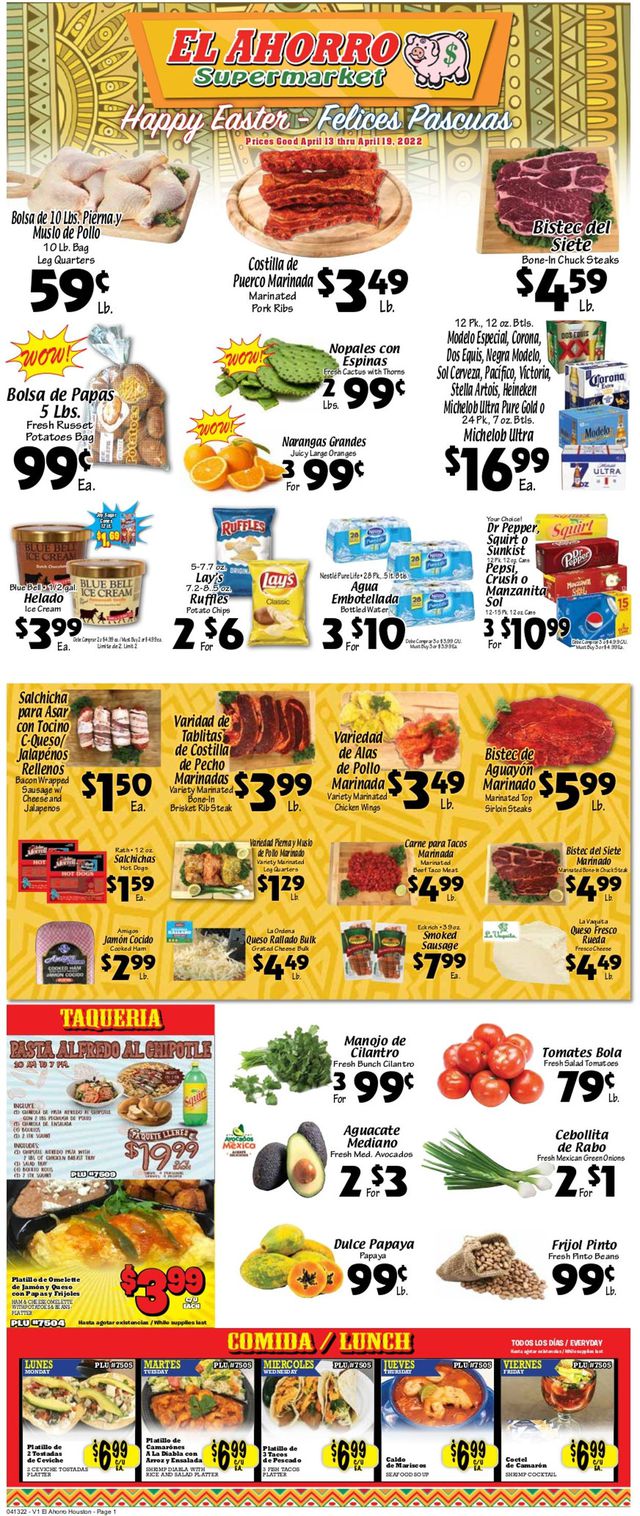 El Ahorro Supermarket Ad from 04/13/2022