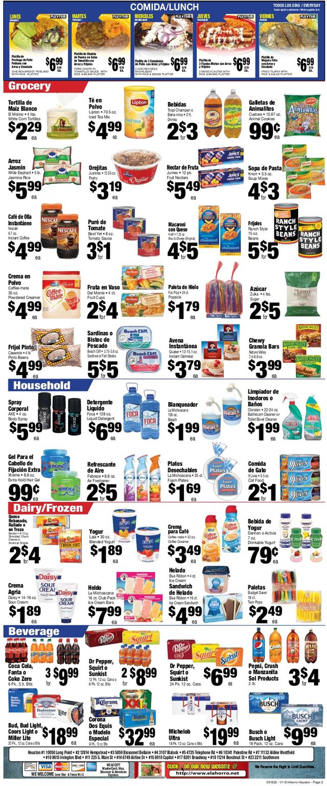 El Ahorro Supermarket Ad from 05/18/2022