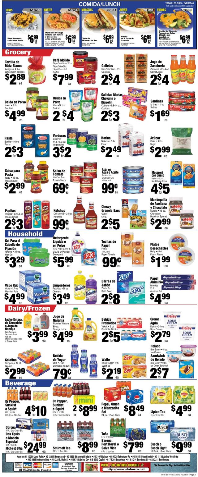 El Ahorro Supermarket Ad from 06/01/2022
