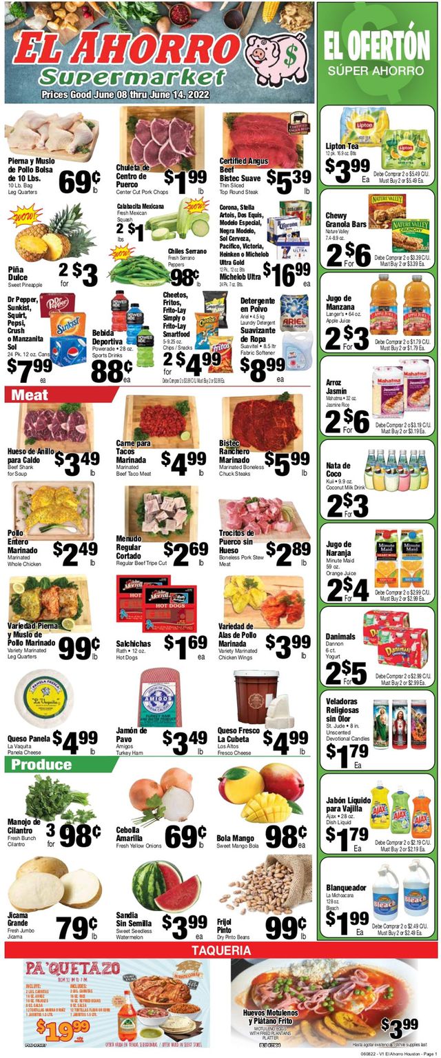 El Ahorro Supermarket Ad from 06/08/2022