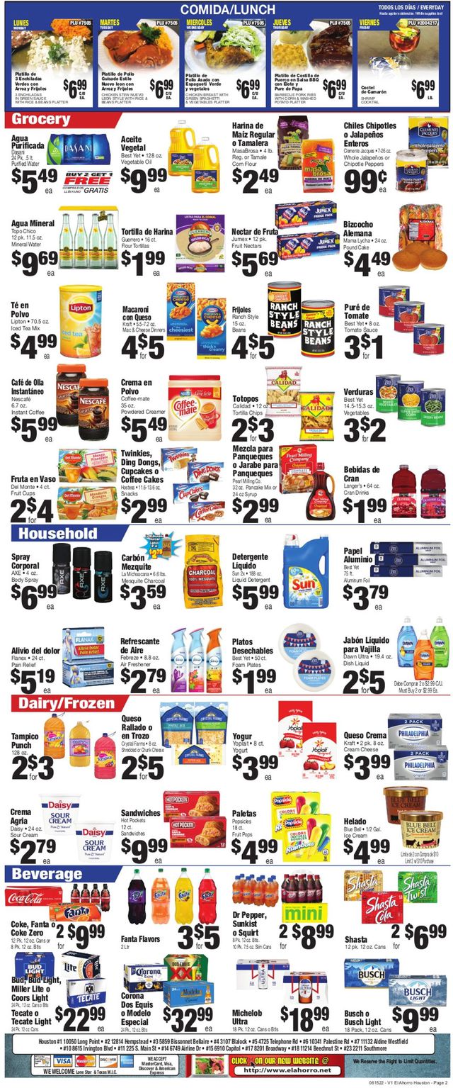 El Ahorro Supermarket Ad from 06/15/2022