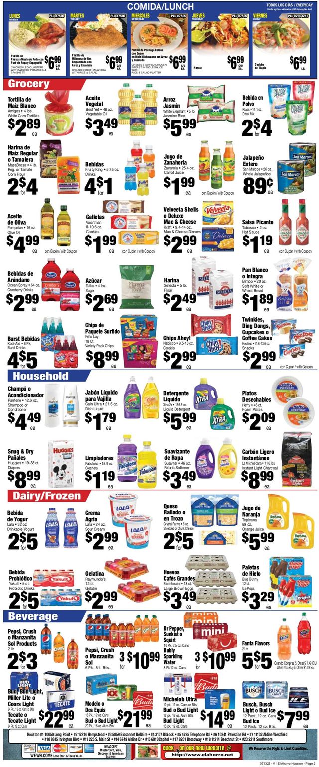 El Ahorro Supermarket Ad from 07/13/2022
