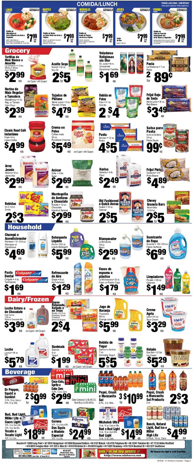 El Ahorro Supermarket Ad from 08/10/2022