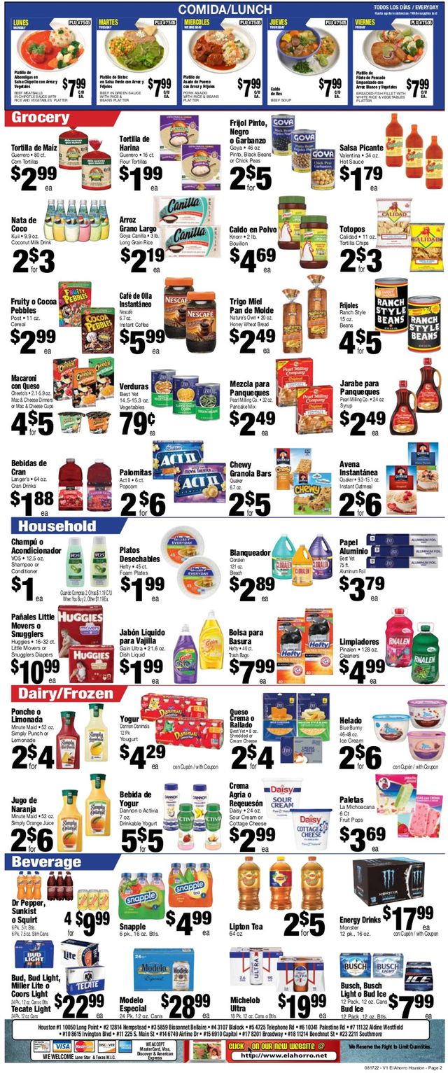 El Ahorro Supermarket Ad from 08/17/2022