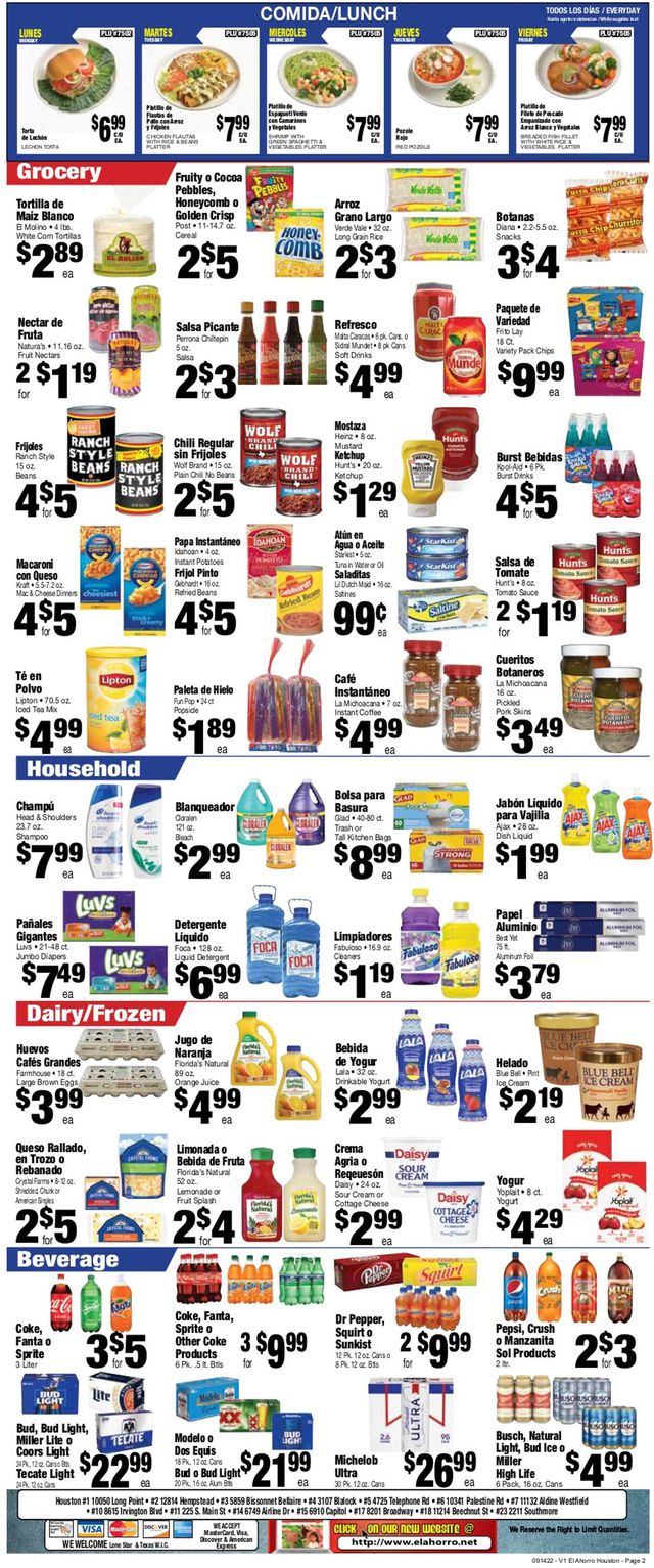 El Ahorro Supermarket Ad from 09/14/2022