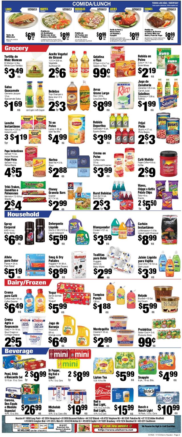 El Ahorro Supermarket Ad from 03/15/2023